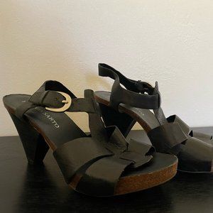 50% OFF SALE!!! FRANCO SARTO - Leather Strappy Block Heel Sandal